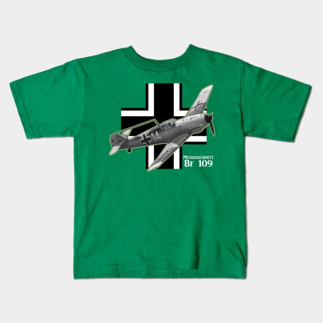 Bf - 109 Kids T-Shirt by Illustratorator